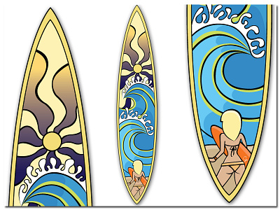 Surfer Girl beach bikini surf art waves