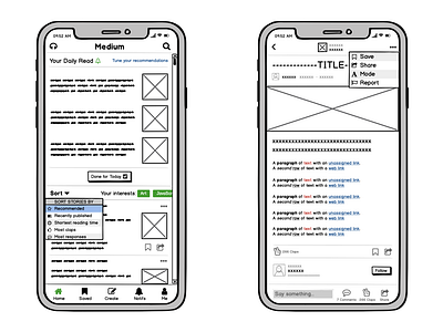 Unsolicited Redesign for Medium by Balsamiq(Wireframing)