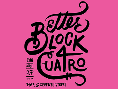 Better Block Cuatro handlettering