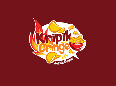 Kripik Cringe Logo Design art branding design flat icon illustration logo minimal