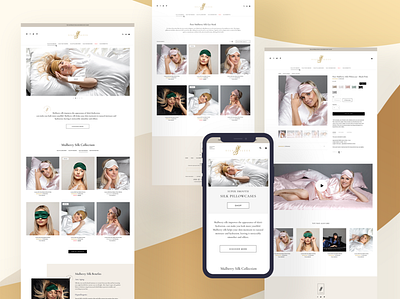 Ecommerce Website - SilkSleek bespoke website design feminine photography silk