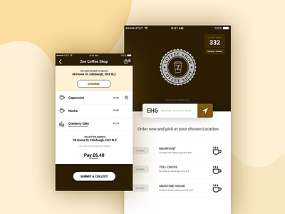Coffee Shop App coffee app coffee shop mobile mobile ui