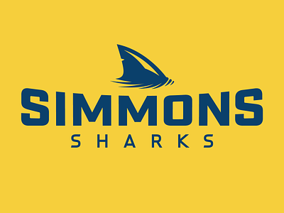 Simmons Sharks Athletics Logo athletics logo logo design logos shark sharks sports university