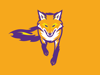 Knox Prairie Fire Logo college fire fox fox logo logo design sports university logo
