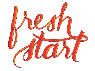 Fresh Start drawing freehand collective freehand fridays graphic design letterers lettering type type design typography