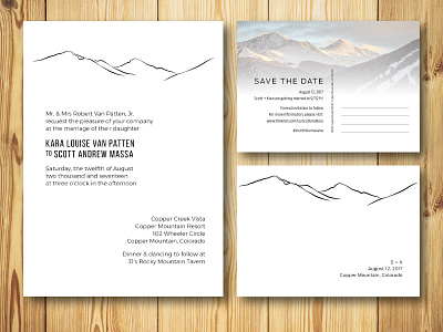 Van Patten-Massa Wedding black and white graphic design invites minimal print design wedding invites