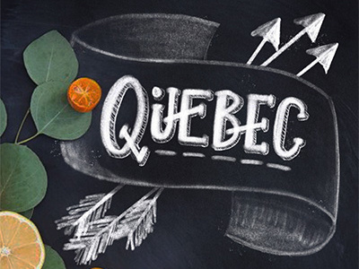 Phonetic Alphabet Lettering "Quebec" graphic design hand lettering illustration lettering lettering challenge procreate lettering sketch typography