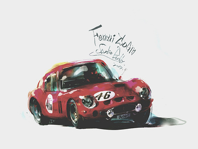 Ferrari 250gto - 20190713 carillustration character corel painter digital art illustration