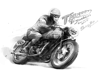 vintage motorcycle -triumph