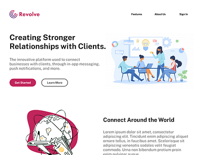 Revolve Landing Page | Daily UI daily ui dailyui landing page uiux webdesign