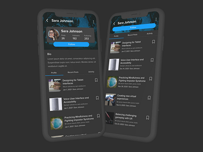 Profile Page | Daily UI app ui daily ui dailyui design minimal profile profile page ui uiux ux