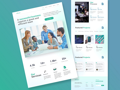 Landing Page for WeTeam Agency