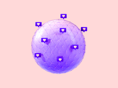 Flux Academy: Build your Network 3d 3d art app c4d clean crislabno design globe icon illustration octane render uiux