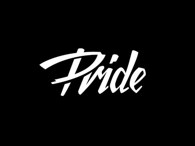 Pride design lettering logotype pride