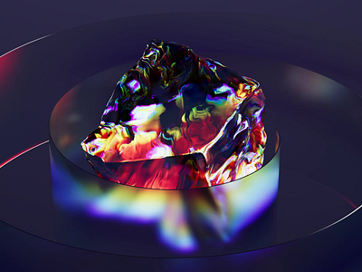 GEM 3d blockchain c4d colorful crislabno crypto design glass illustration prism rainbow render