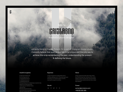 Personal micro-website crislabno design designer website www