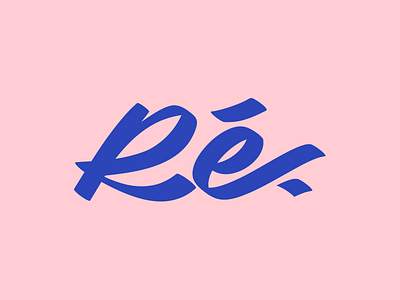 Ré. calligraphy crislabno lettering logo ré