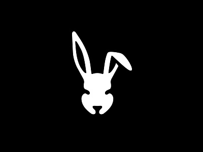 Rabbit crislabno logo negative space rabbit symbol
