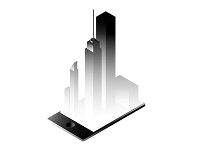Expansion city icon isometric isometry mobile