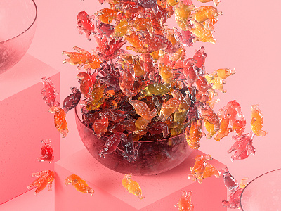 Haribo 3d c4d cgi cinema4d crislabno octane product