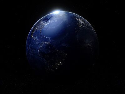 Earth 3d blue c4d cinema4d crislabno earth illustration nasa redshift render space