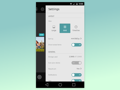 App Settings android app application mobile settings toggle ui ux