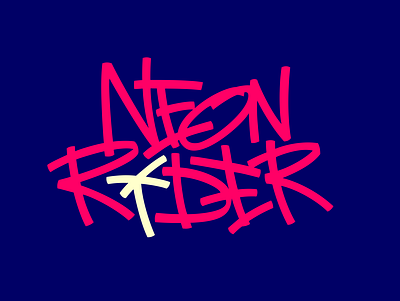 NEON RIDER branding design expressive hand lettering lettering logo logotype print design type typography vector