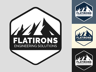 Brand Design - Flatirons Engineering Solutions brand design branding graphic design hexagon identity branding logo modern mountains style guide symbols