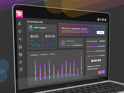 Dark Diginomaly Dashboard - Concept exploration in Webflow