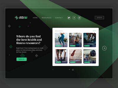 Fit A.I. Landing Page Concept