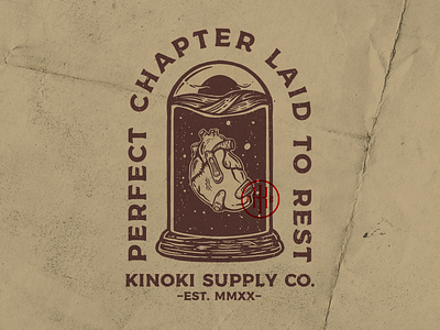 Perfect Chapter Laid To Rest - Vintage Badge Illustration Logo