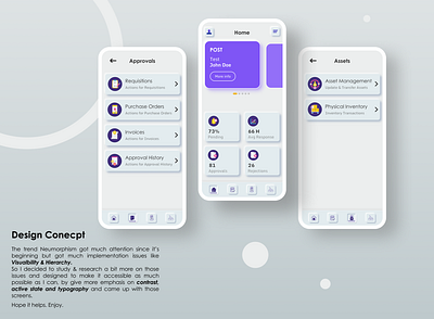 Enterprise Management App app enterprise app enterprise ux flat management app neumorphism ui ux ux design