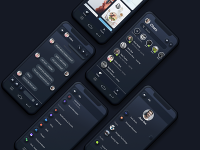 Messenger Neumorphic UI - Dark app app design app screen chat app facebook figma messenger neumorphic design neumorphism photoshop trendy design ui ui design ux