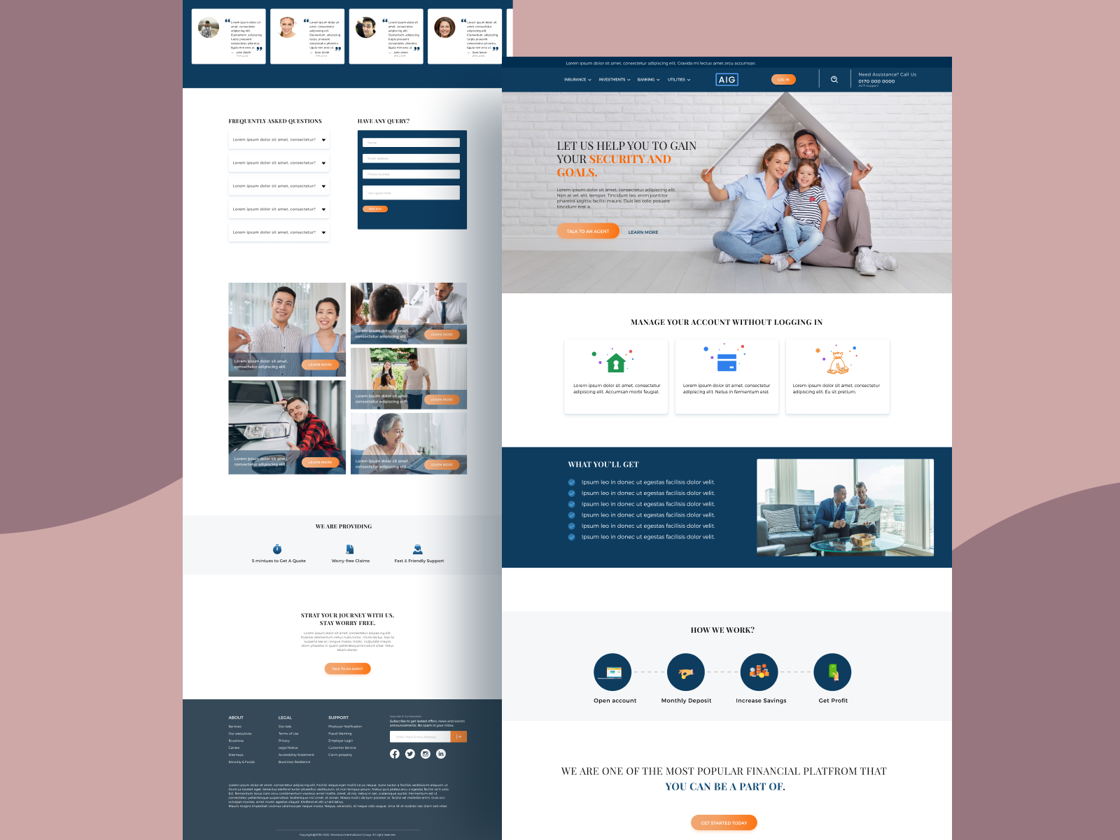 Landing Page Design | Finance Company by Tarikul Islam Topu on Dribbble