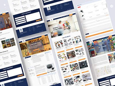 Hardware and Tools Business Website Design ui design web design web ui design web uiux website design