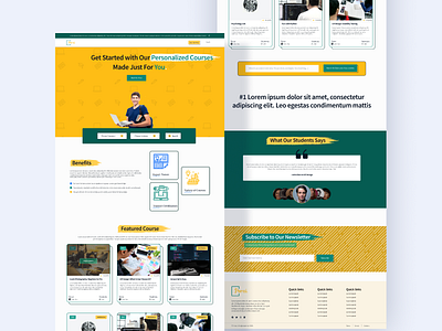 E-learning Platform Landing Page education website landing page concept landing page design modern web design modern website design online learning ui design web design website design