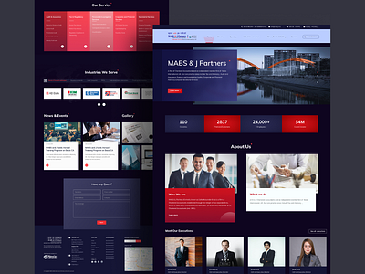 Landing Page Design for An Audit firm dark mode dark website modern website design ui design web design website design