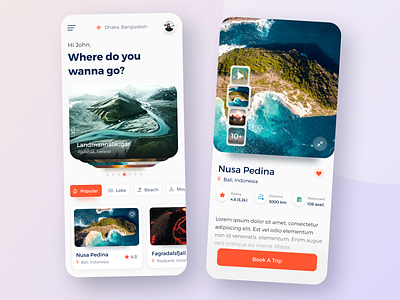 Travel App Exploration app design app screen figma inspiration modern app design travel app travel app design ui design uiux design
