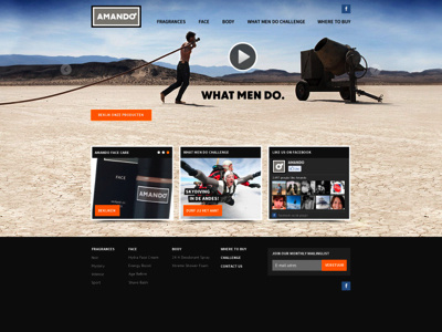Amando website and visuals banners campaign online rebranding webdesign website