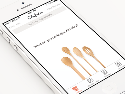 Chefster Search Screen app empty state interface ios mobile ui