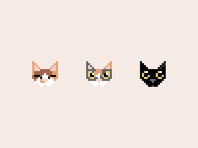 Little Devils cats illustration pixel art