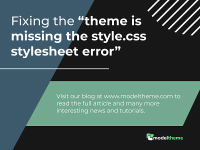 How to fix: The theme is missing the style.css stylesheet