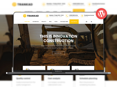 Trankad - Construction WordPress Theme construction construction company construction website engineer industrial modeltheme theme themeforest trankad trankad theme wordpress wordpress development