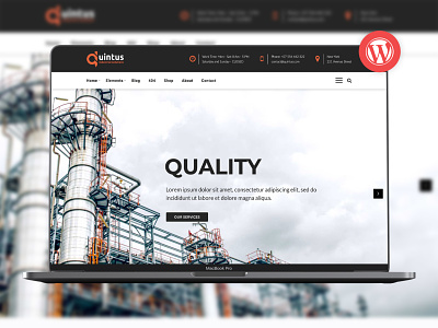 Quintus - Industrial & Engineering WordPress Theme architect construction engineer engineering factory industrial industry manufacturer manufacturing metallurgy responsive wordpress theme worker