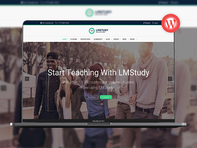 LMStudy - Course / Learning / Education LMS WooCommerce Theme courses elearning events events calendar gallery responsive school techer university wordpress theme