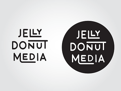 Jellydonutmedia Dribble logo monochrome typography