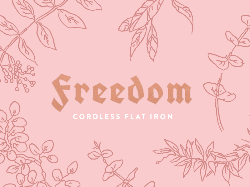 Freedom Flat Iron Packaging branding design fraktur packaging hair products beauty