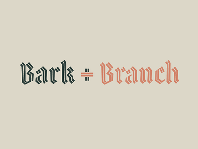 bark + branch branding dogs logo