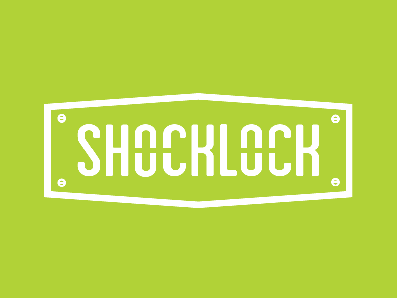Shocklock Logo automotive typography detroit startups logo