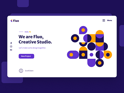 Fluo Landing Page app branding colors design graphic design icon illustration landing page logo ui vector web